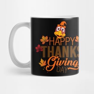 Happy Turkey Day Shirt Cute Little Pilgrim Gift Thanksgiving Mug